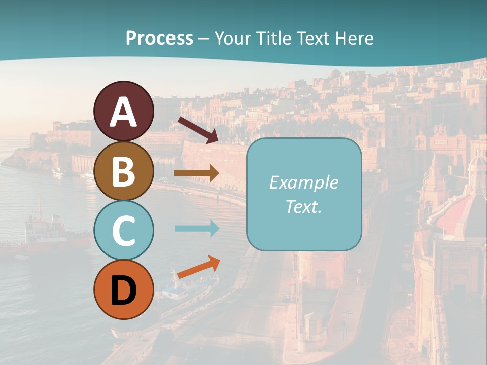 A Large Body Of Water Next To A City PowerPoint Template