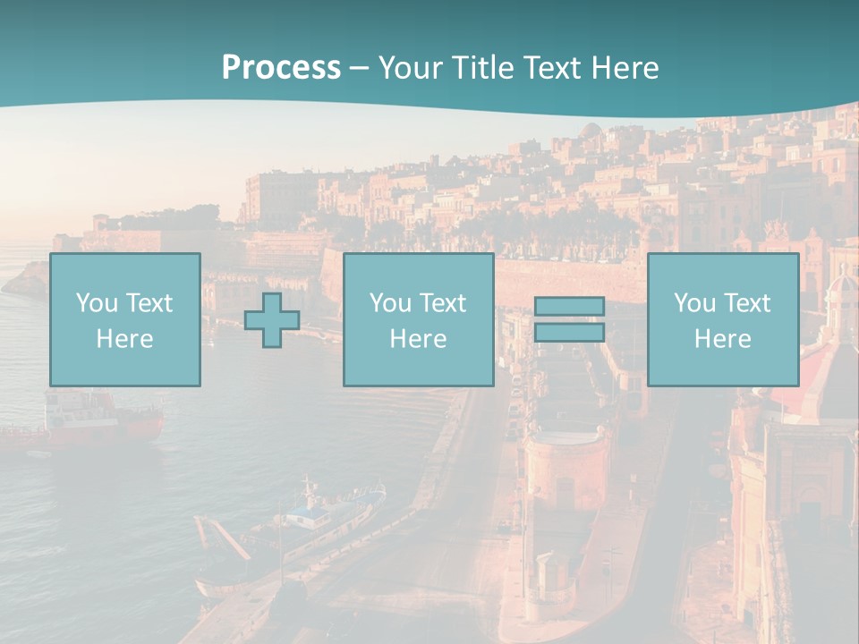 A Large Body Of Water Next To A City PowerPoint Template