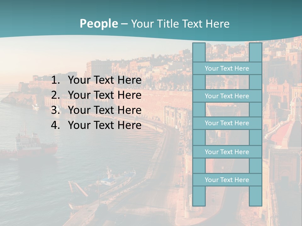 A Large Body Of Water Next To A City PowerPoint Template