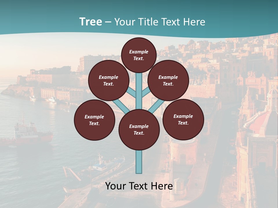 A Large Body Of Water Next To A City PowerPoint Template