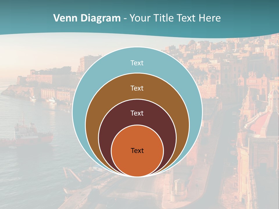 A Large Body Of Water Next To A City PowerPoint Template