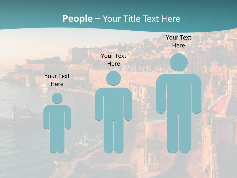 A Large Body Of Water Next To A City PowerPoint Template