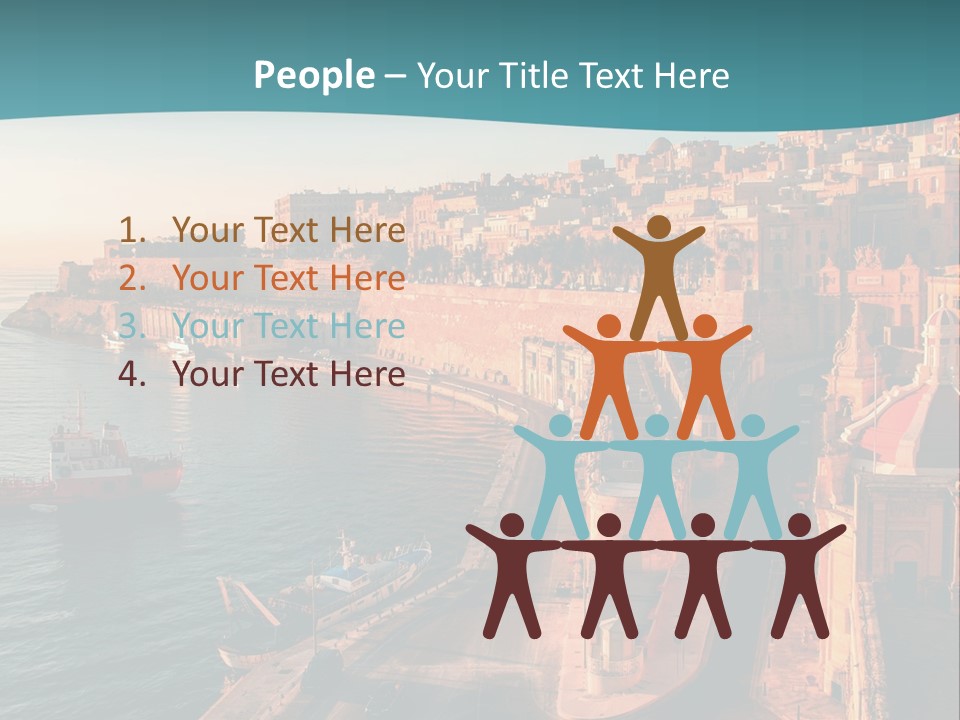 A Large Body Of Water Next To A City PowerPoint Template