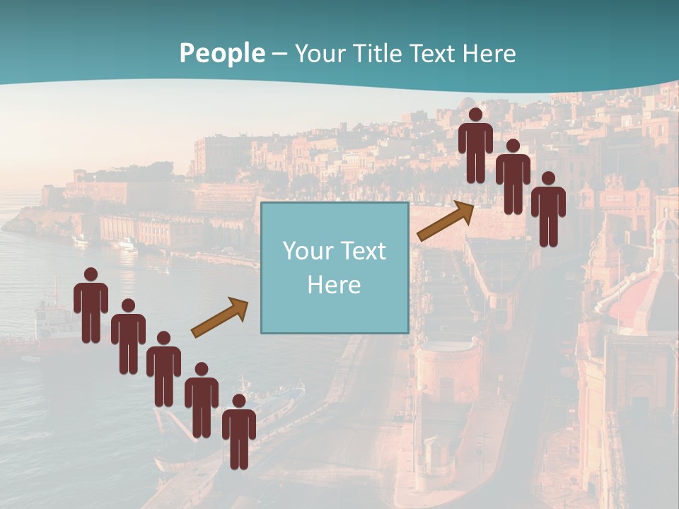 A Large Body Of Water Next To A City PowerPoint Template