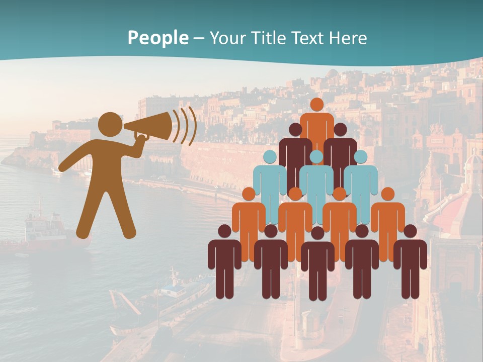 A Large Body Of Water Next To A City PowerPoint Template