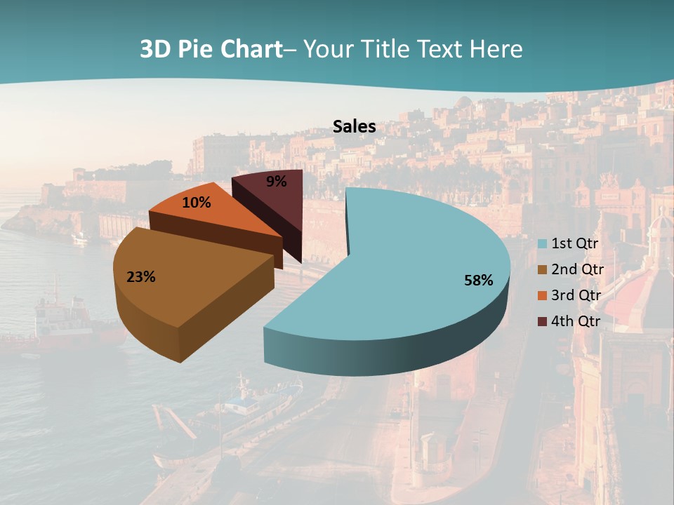 A Large Body Of Water Next To A City PowerPoint Template