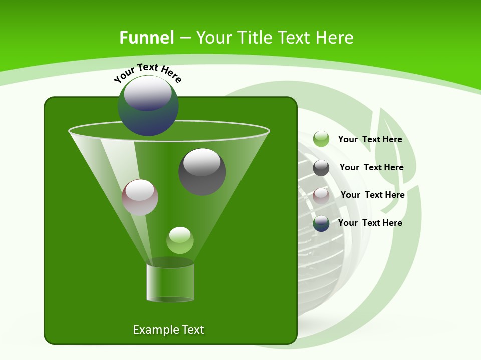 A Light Bulb On A Green And White Background PowerPoint Template
