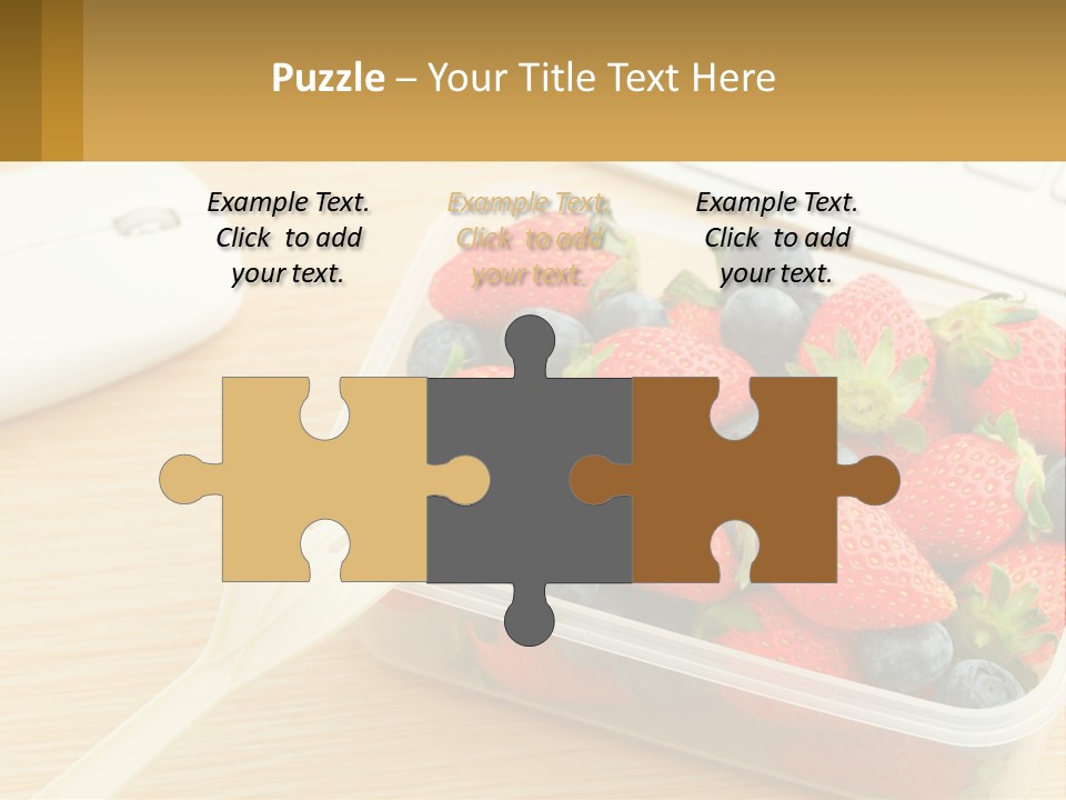 A Plastic Container Filled With Strawberries And Blueberries PowerPoint Template