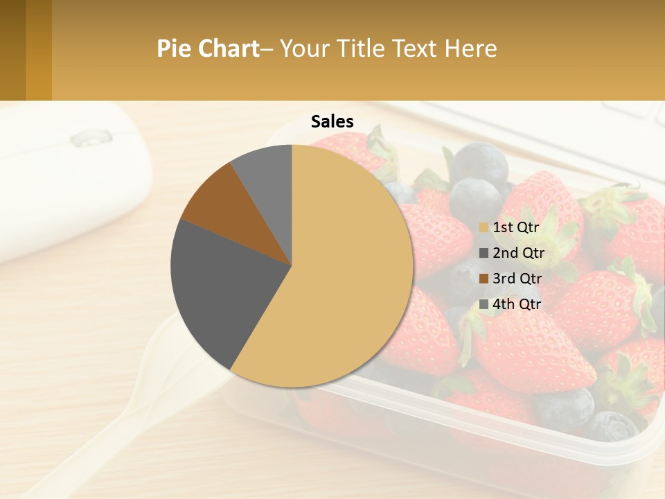 A Plastic Container Filled With Strawberries And Blueberries PowerPoint Template