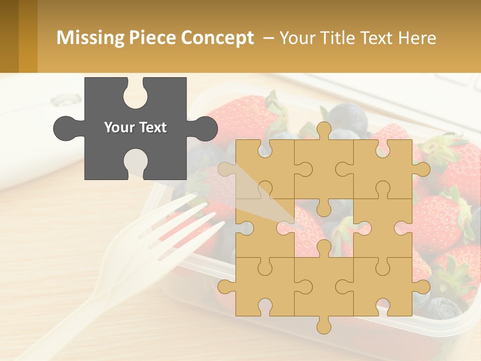 A Plastic Container Filled With Strawberries And Blueberries PowerPoint Template