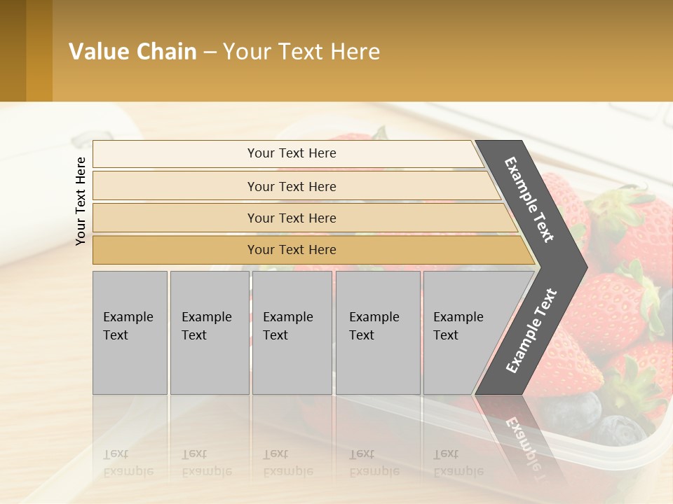 A Plastic Container Filled With Strawberries And Blueberries PowerPoint Template