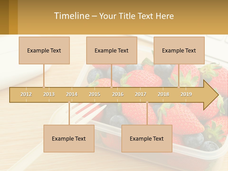 A Plastic Container Filled With Strawberries And Blueberries PowerPoint Template