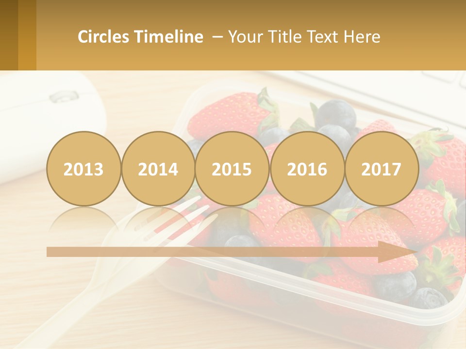 A Plastic Container Filled With Strawberries And Blueberries PowerPoint Template