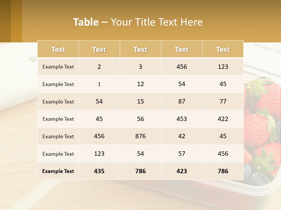 A Plastic Container Filled With Strawberries And Blueberries PowerPoint Template