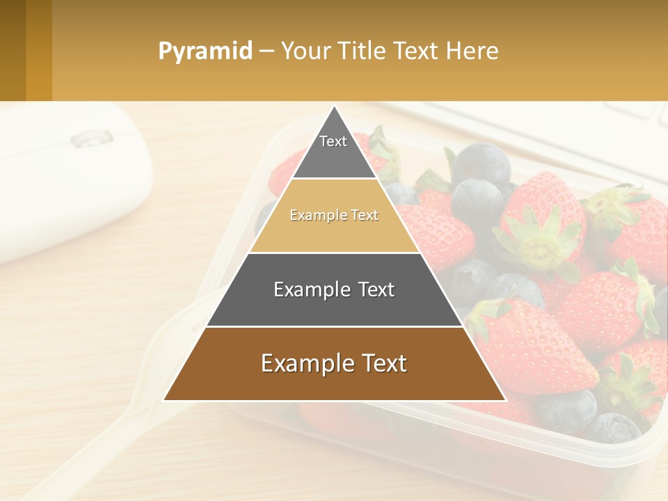 A Plastic Container Filled With Strawberries And Blueberries PowerPoint Template
