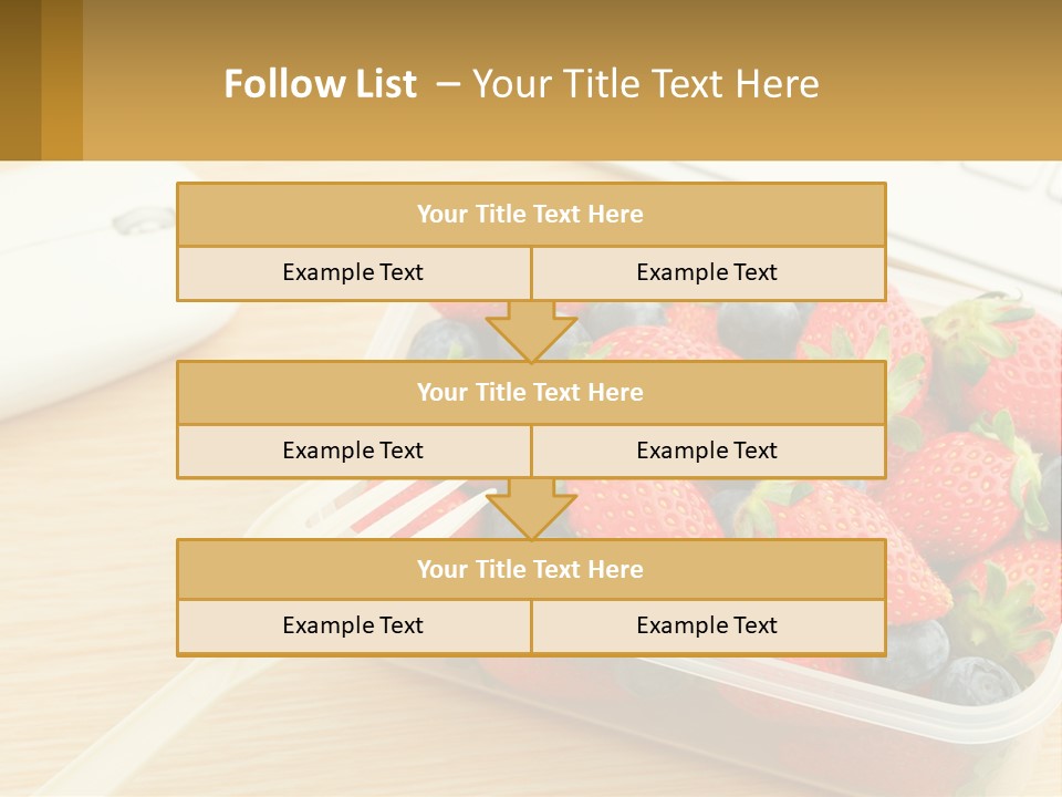 A Plastic Container Filled With Strawberries And Blueberries PowerPoint Template