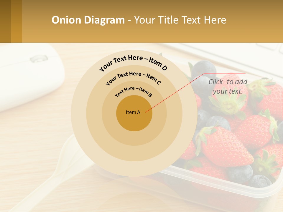A Plastic Container Filled With Strawberries And Blueberries PowerPoint Template