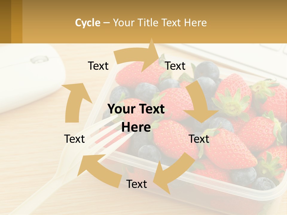A Plastic Container Filled With Strawberries And Blueberries PowerPoint Template