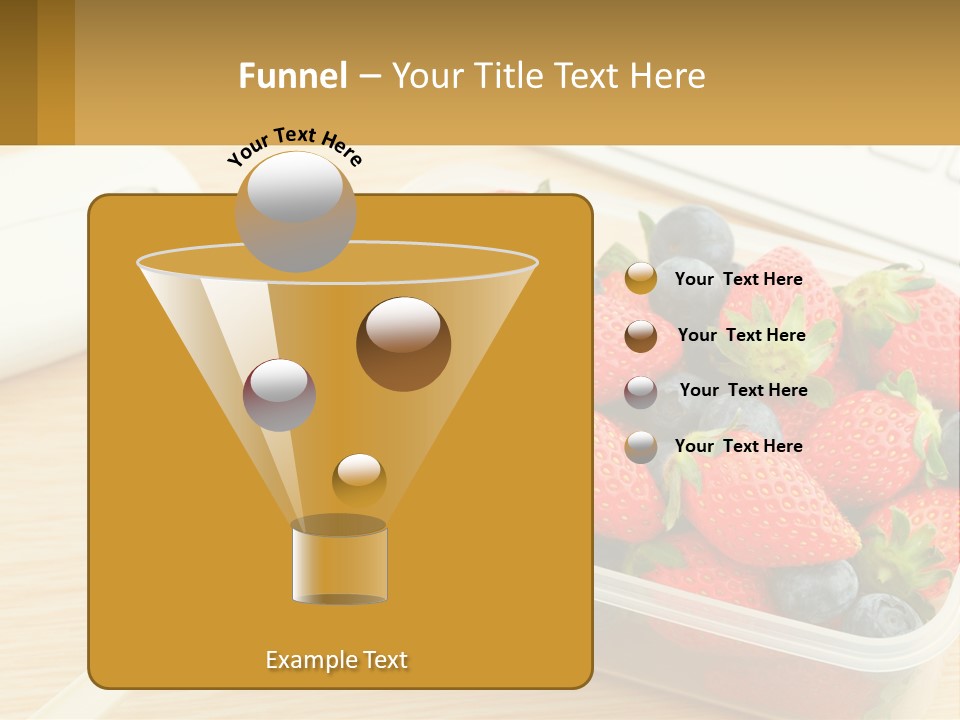 A Plastic Container Filled With Strawberries And Blueberries PowerPoint Template