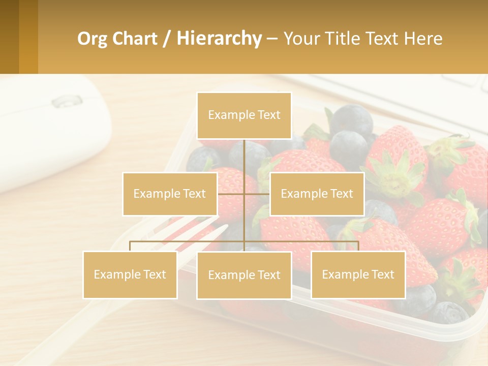 A Plastic Container Filled With Strawberries And Blueberries PowerPoint Template