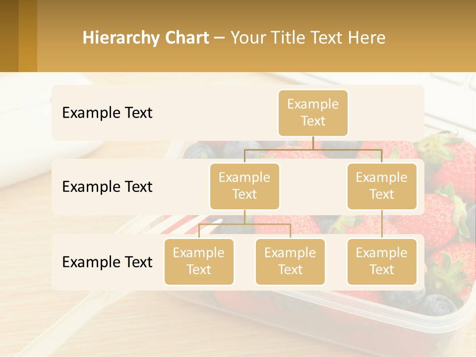 A Plastic Container Filled With Strawberries And Blueberries PowerPoint Template