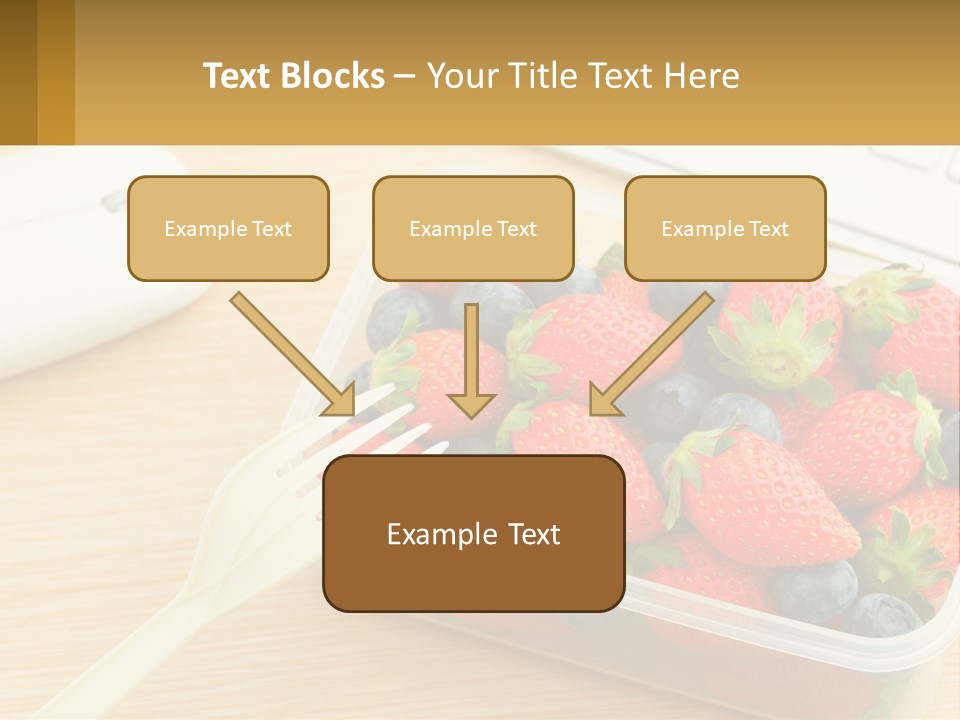 A Plastic Container Filled With Strawberries And Blueberries PowerPoint Template