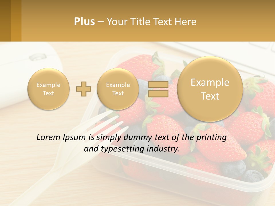 A Plastic Container Filled With Strawberries And Blueberries PowerPoint Template
