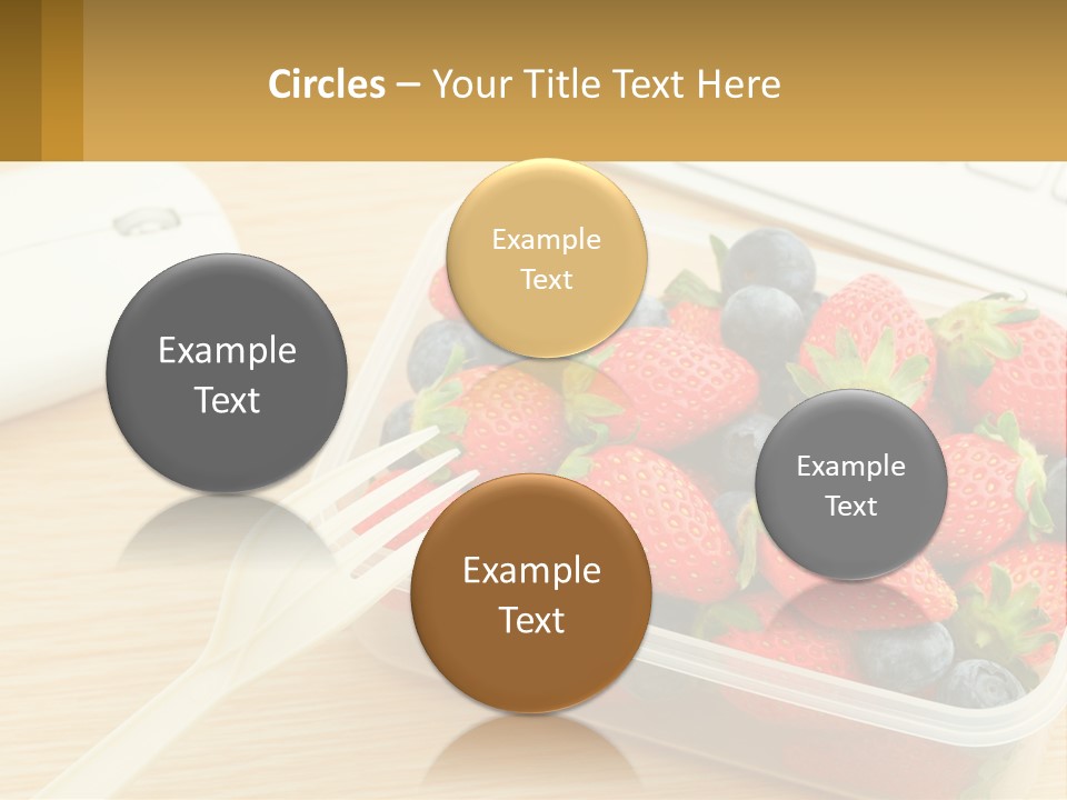 A Plastic Container Filled With Strawberries And Blueberries PowerPoint Template