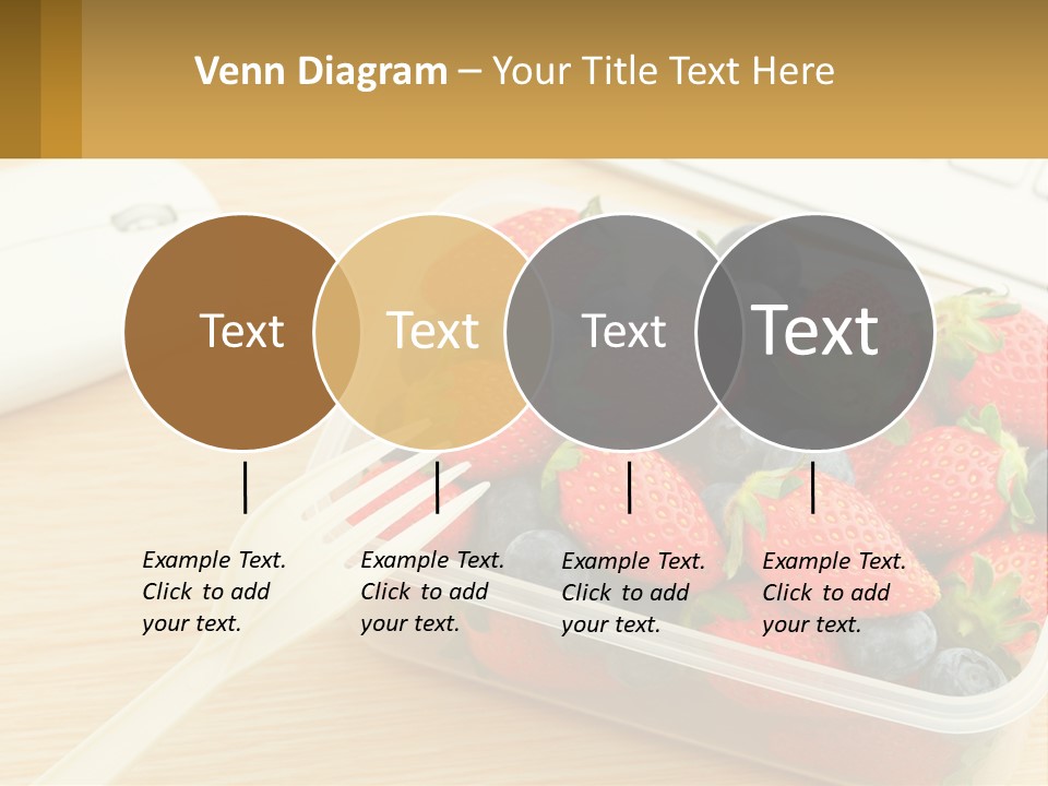 A Plastic Container Filled With Strawberries And Blueberries PowerPoint Template