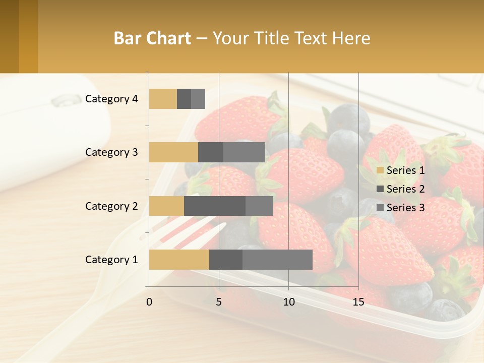 A Plastic Container Filled With Strawberries And Blueberries PowerPoint Template