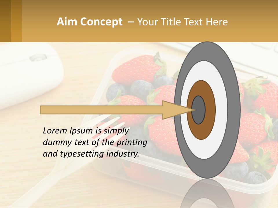 A Plastic Container Filled With Strawberries And Blueberries PowerPoint Template