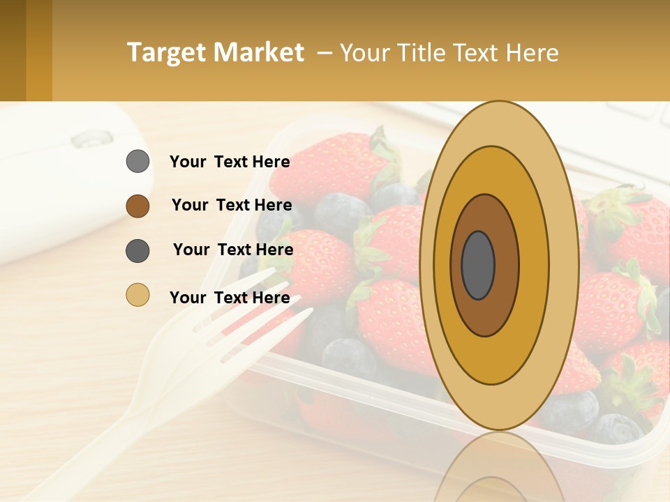 A Plastic Container Filled With Strawberries And Blueberries PowerPoint Template
