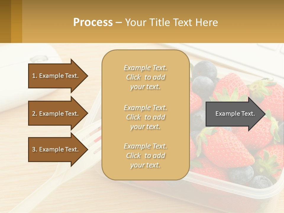 A Plastic Container Filled With Strawberries And Blueberries PowerPoint Template
