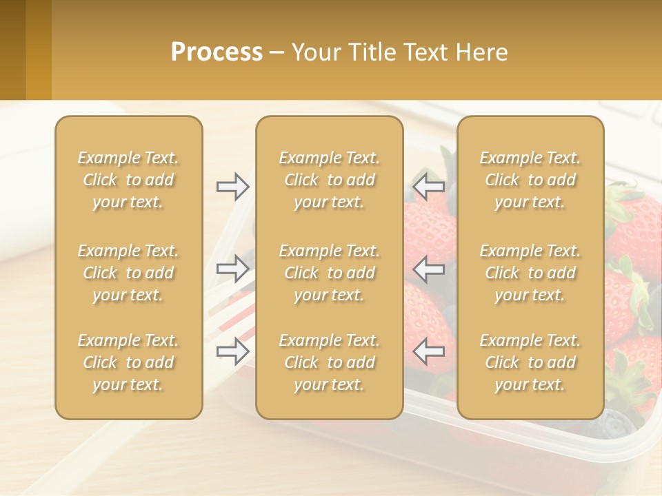 A Plastic Container Filled With Strawberries And Blueberries PowerPoint Template