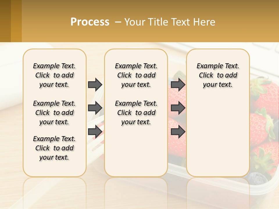 A Plastic Container Filled With Strawberries And Blueberries PowerPoint Template