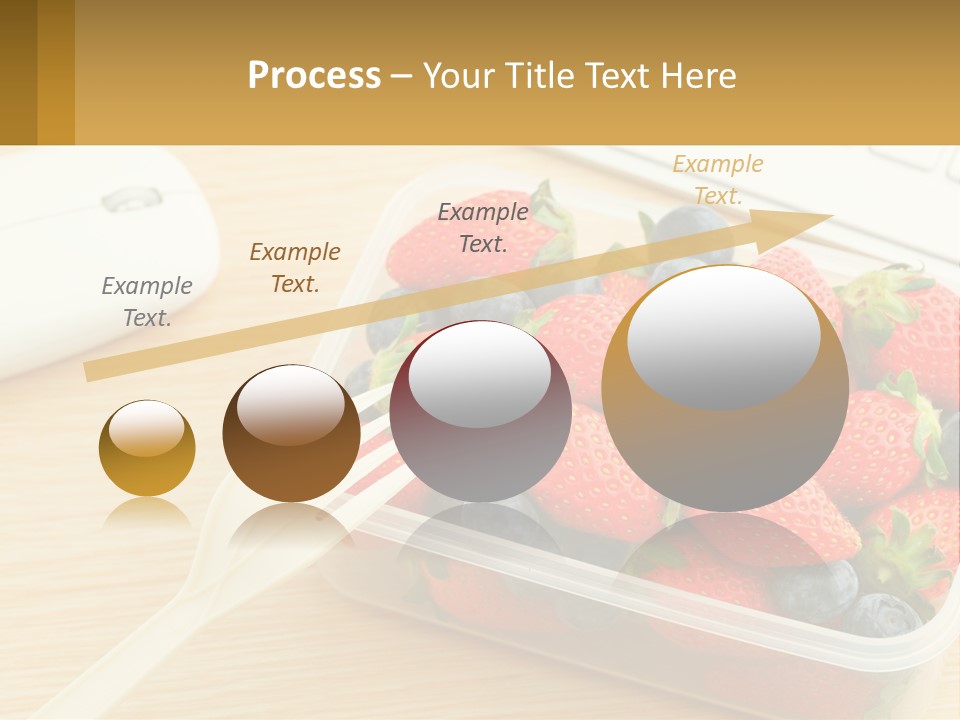 A Plastic Container Filled With Strawberries And Blueberries PowerPoint Template