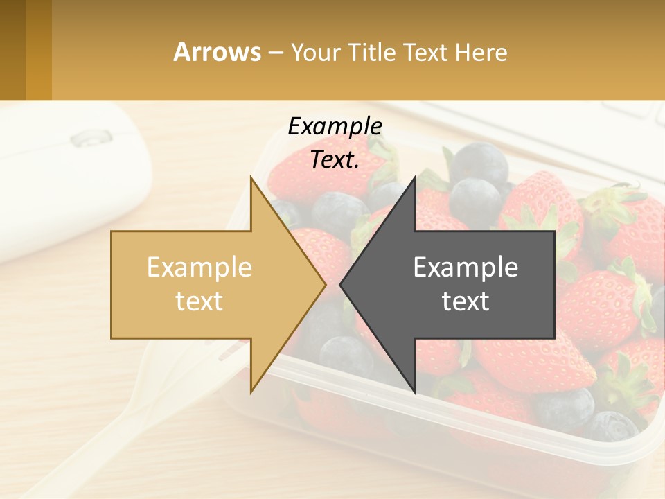 A Plastic Container Filled With Strawberries And Blueberries PowerPoint Template