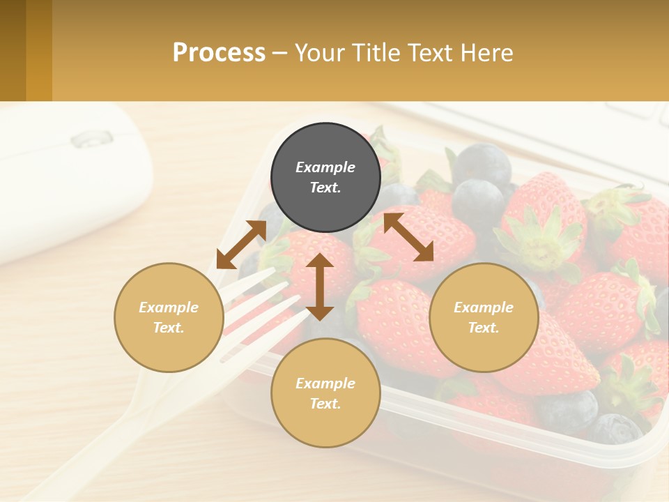 A Plastic Container Filled With Strawberries And Blueberries PowerPoint Template