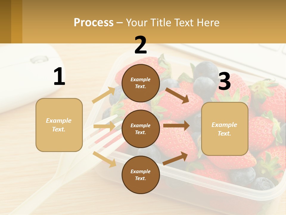 A Plastic Container Filled With Strawberries And Blueberries PowerPoint Template