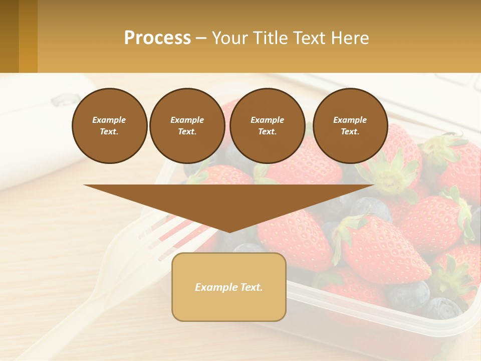 A Plastic Container Filled With Strawberries And Blueberries PowerPoint Template