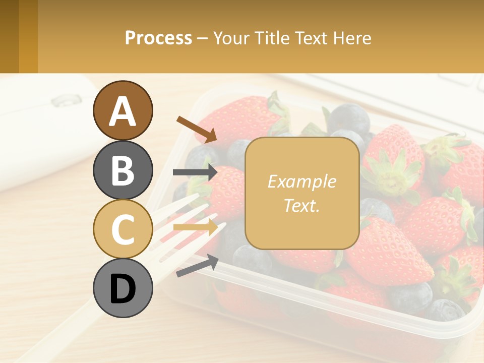 A Plastic Container Filled With Strawberries And Blueberries PowerPoint Template