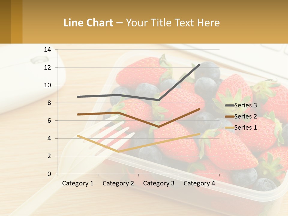 A Plastic Container Filled With Strawberries And Blueberries PowerPoint Template