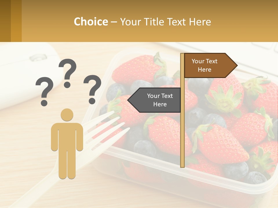 A Plastic Container Filled With Strawberries And Blueberries PowerPoint Template