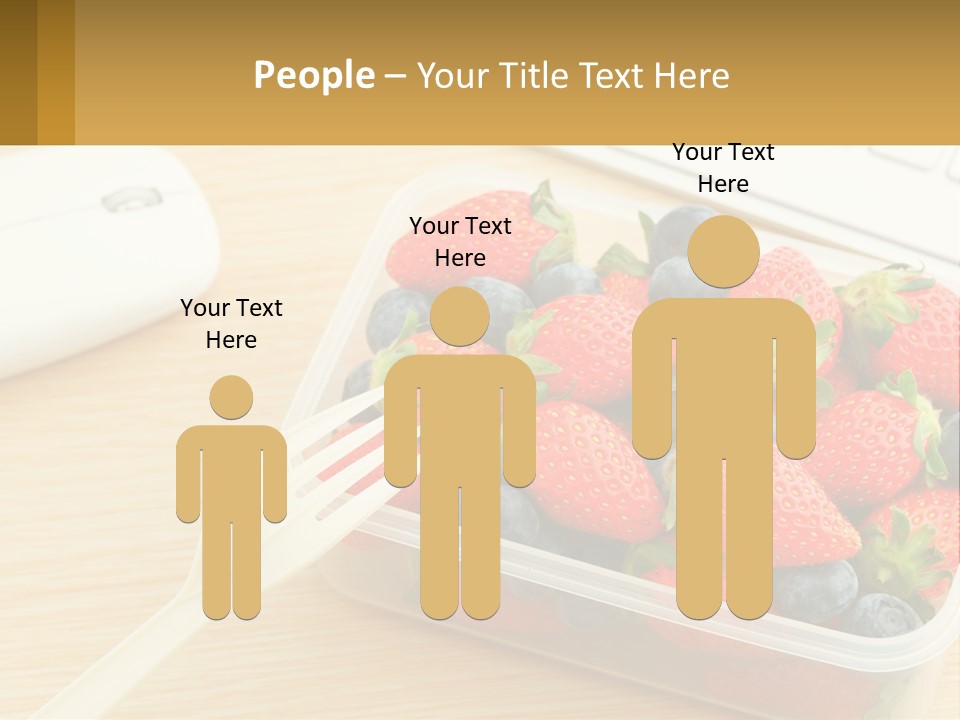 A Plastic Container Filled With Strawberries And Blueberries PowerPoint Template