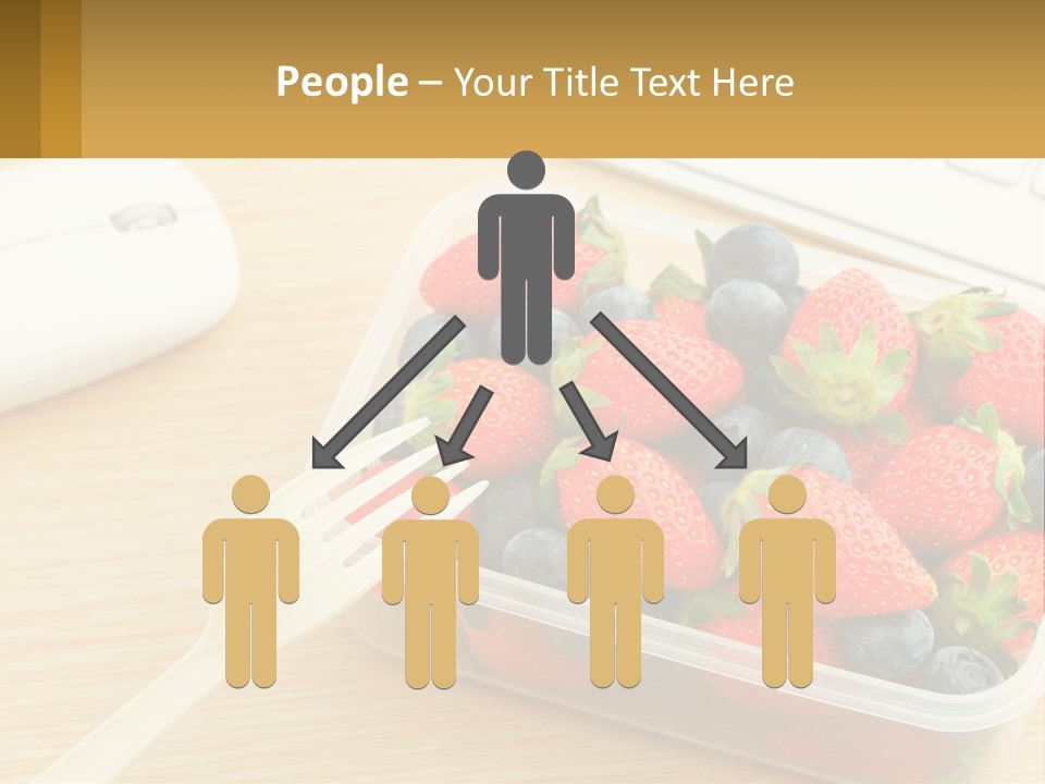 A Plastic Container Filled With Strawberries And Blueberries PowerPoint Template