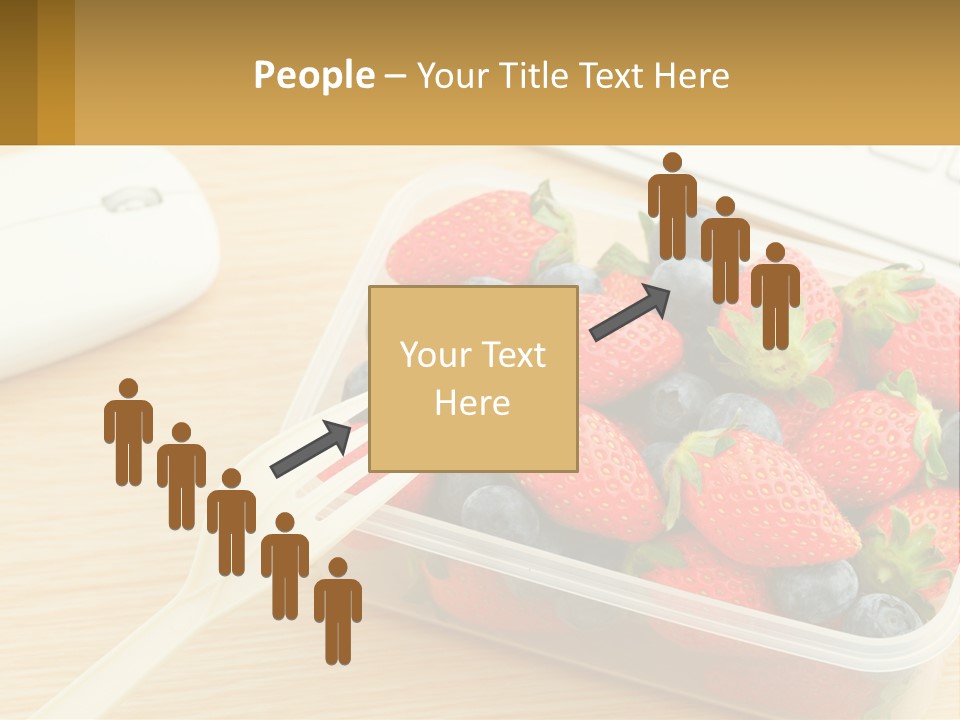 A Plastic Container Filled With Strawberries And Blueberries PowerPoint Template