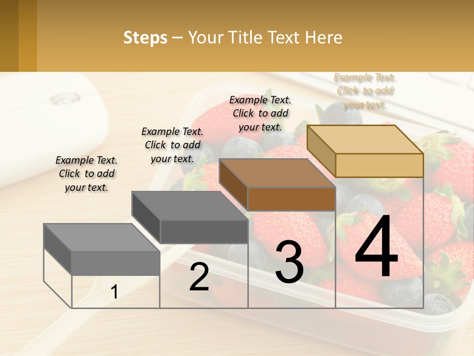 A Plastic Container Filled With Strawberries And Blueberries PowerPoint Template