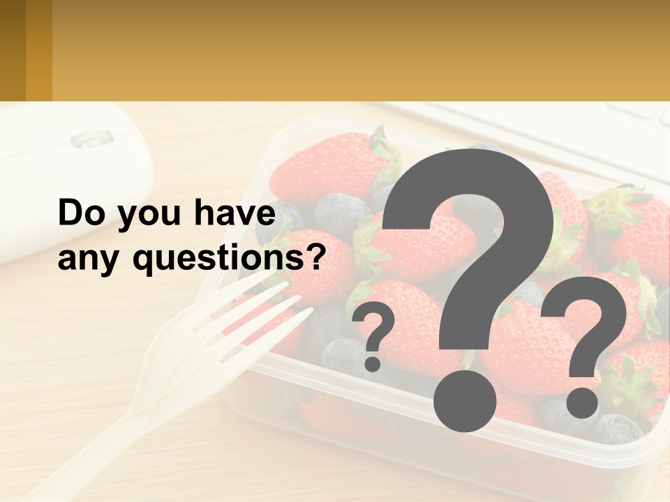 A Plastic Container Filled With Strawberries And Blueberries PowerPoint Template