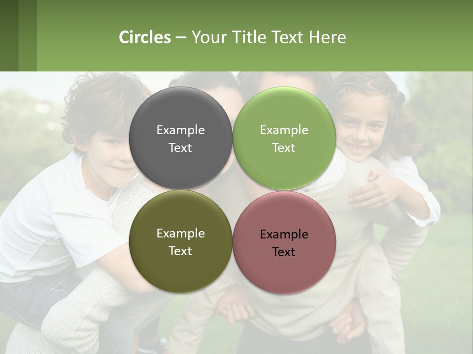 A Family Is Posing For A Picture In The Park PowerPoint Template