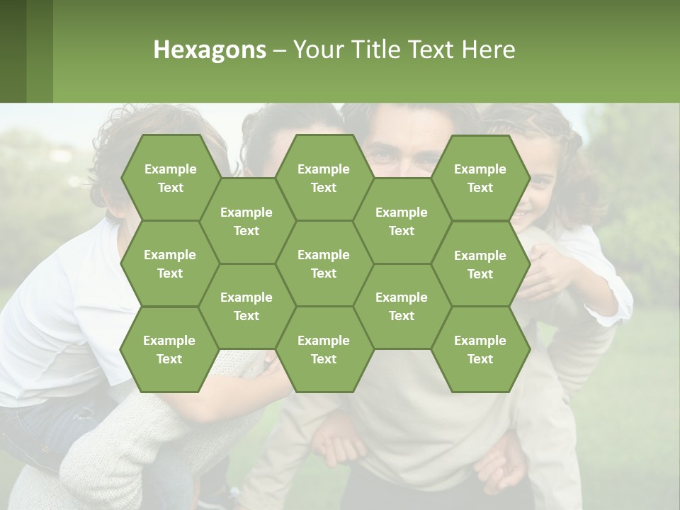 A Family Is Posing For A Picture In The Park PowerPoint Template